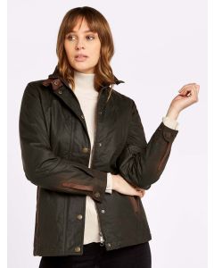 Dubarry Mountrath Ladies Waxed Cotton Jacket Olive